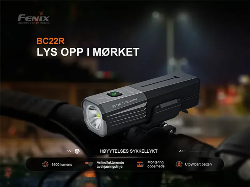 Fenix sykellykt BC22R 1400LM