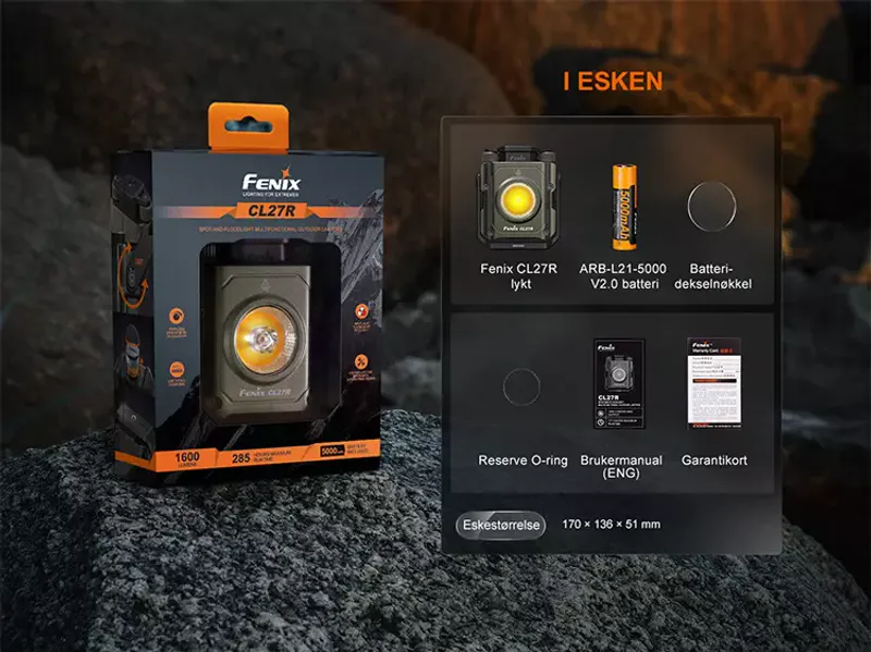 Fenix CL27R lanterne multifunksjonell lykt blå