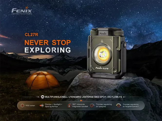 Hovedbilde Fenix CL27R lanterne multifunksjonell lykt grønn