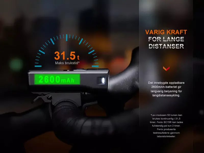 Fenix sykkellykt BC15R 400LM